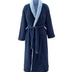 Peignoir De Bain|Sensei Maison Peignoir polaire mixte côtelé ultra chaud Denim XL NOTTING HILL