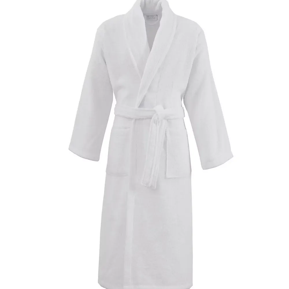 Sensei Maison Peignoir éponge homme-femme col châle 400 g/m² Blanc L STUDIO