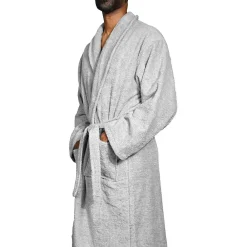 Peignoir De Bain|Sensei Maison Peignoir éponge homme-femme col châle 400 g/m² Carbone M STUDIO