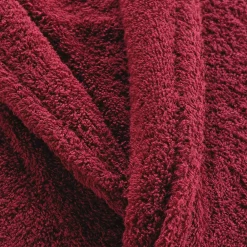 Serviette De Bain|Douceur D'Intérieur Peignoir uni à col châle (Taille Unique - Rouge)