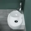Lavabo|Nature Pro Petit Lavabo Suspendu Blanc Vasque en Céramique Lave Mains WC Salle de Bain