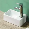 Lavabo|Rue Du Bain Petit lave main Gain de Place Droite - Céramique - 30x20 cm - Essento