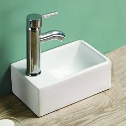 Lavabo|Rue Du Bain Petit lave main Gain de Place Gauche - Céramique - 30x20 cm - Essento