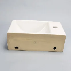 Lavabo|Rue Du Bain Petit lave main Gain de Place Gauche - Céramique - 30x20 cm - Essento