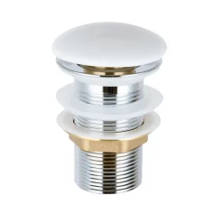 Bernstein Petit lave-mains en céramique sanitaire KW198 - 42x28x15cm - blanc brillant Avec cache chrome