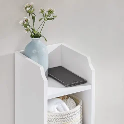 Calicosy Petit meuble de rangement 1 niche, 1 porte, 1 étagère - H80 cm