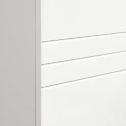 Etagère Salle De Bains|Calicosy Petit meuble de rangement 1 tiroir et 2 portes blanc laqué - H80 cm
