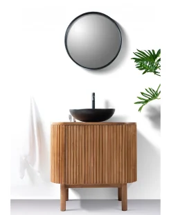 Meuble Sous-Vasque|Uniqka Petit meuble salle de bain en bois de teck 1 porte -