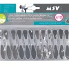 Pince à linge bi-matière MSV gris vendue par 12 pièces