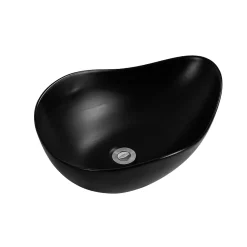 Ceramia PixL 50,5 x 38 x 18 cm vasque à poser Infinitio, sans trop-plein, noir (CEPX5038BKM)