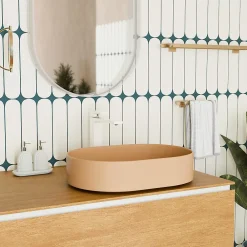 Vasque À Poser|Ceramia PixL 50 x 37 x 13,5 cm vasque à poser Infinitio, sans trop-plein, moka (CEPX5037MOM)