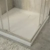 Ceramia PixL 90x90 cm receveur de douche carré à poser BMC avec surface effet pierre, blanc (CERAPX9090W)