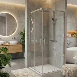 Ceramia PixL 90x90 cm receveur de douche carré à poser BMC avec surface effet pierre, blanc (CERAPX9090W)