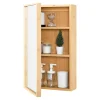 [En.Casa] Placard mural Ikorfat pour salle de bain porte avec miroir 61 x 35 x 14 cm en.casa