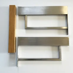 Meuble Sous Lavabo|Byca Plan 110 cm en bois aspect lamellé collé recoupable + fixation