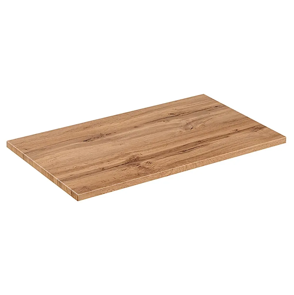 Plan De Travail Salle De Bains|Stellameuble Plan 80cm WOTAN pour vasque à poser aspect Chêne