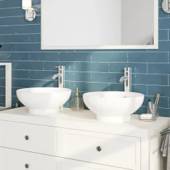 GoodHome Plan de toilette blanc mat L.120 x l.45 x ép.2,8 cm, Perma