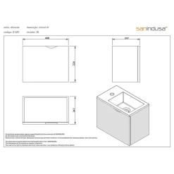 Sanindusa Plan de toilette blanc pour 2 vasques ou 2 lavabos à poser 120x50 pré-percés 2 trous pour bonde Emma 120 blanc