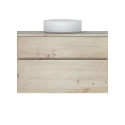Plan de toilette effet chêne artisan L.90 x l.50 x ép.2 cm, Calao