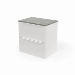 GoodHome Plan de toilette effet marbre vert L.60 x l.45 x ép.2 cm, Cadélia