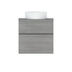 Plan de toilette faible profondeur effet chêne clair L.60 x l.38 x ép.1,8 cm, Calao