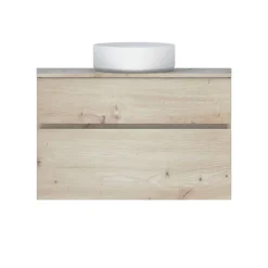 Plan de toilette faible profondeur effet chêne artisan L.90 x l.38 x ép.1,8 cm, Calao