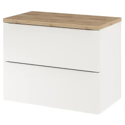 Plan De Travail Buanderie|Plan De Travail Salle De Bains|GoodHome Plan de toilette Hartland L. 80 cm chêne