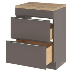 Plan De Travail Buanderie|Plan De Travail Salle De Bains|GoodHome Plan de toilette Hartland L. 60 cm chêne