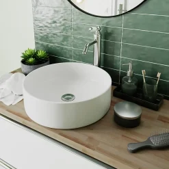 GoodHome Plan de toilette Hartland L. 100 cm chêne