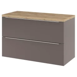 GoodHome Plan de toilette Hartland L. 100 cm chêne