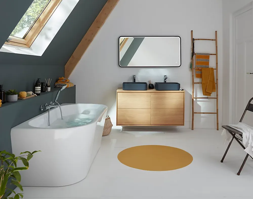 Plan De Travail Buanderie|Plan De Travail Salle De Bains|GoodHome Plan de toilette Avela placage chêne 120 cm