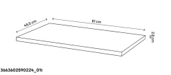 GoodHome Plan de toilette Talland 80 cm