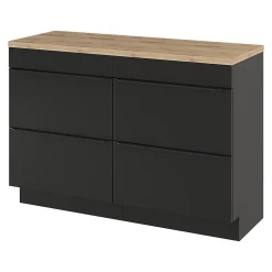 GoodHome Plan de toilette Hartland L. 120 cm chêne