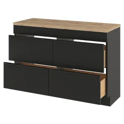 GoodHome Plan de toilette Hartland L. 120 cm chêne