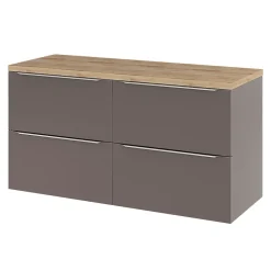 GoodHome Plan de toilette Hartland L. 120 cm chêne