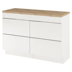 GoodHome Plan de toilette Hartland L. 120 cm chêne