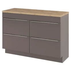 GoodHome Plan de toilette Hartland L. 120 cm chêne