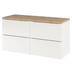 GoodHome Plan de toilette Hartland L. 120 cm chêne