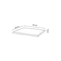 Plan De Travail Buanderie|Plan De Travail Salle De Bains|GoodHome Plan de toilette L.60,5 x l.45,5 cm, noir mat, Cadelia