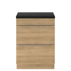 Plan De Travail Buanderie|Plan De Travail Salle De Bains|GoodHome Plan de toilette L.60,5 x l.45,5 cm, noir mat, Cadelia