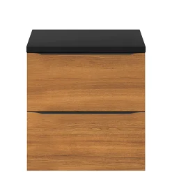 Plan De Travail Buanderie|Plan De Travail Salle De Bains|GoodHome Plan de toilette L.60,5 x l.45,5 cm, noir mat, Cadelia