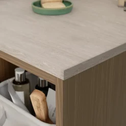 Plan De Travail Salle De Bains|Plan De Travail Buanderie|GoodHome Plan de toilette L.140 x l.45 x ép.2 cm effet travertin Cadélia