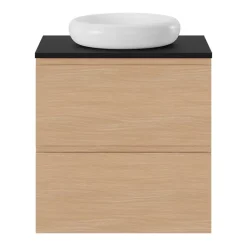 Plan De Travail Buanderie|Plan De Travail Salle De Bains|GoodHome Plan de toilette L.60 x l.45 x ép.18 cm noir mat Kentia