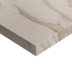 GoodHome Plan de toilette L.120 x l.45 x ép.2 cm effet marbre beige Cadélia