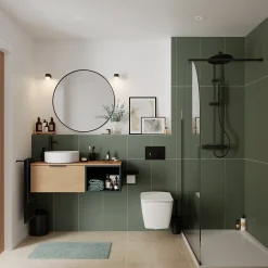 Plan De Travail Buanderie|Plan De Travail Salle De Bains|GoodHome Plan de toilette L.100 x l.45 x ép.18 cm effet chêne Kentia