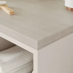 GoodHome Plan de toilette L.100 x l.45 x ép.1,8 cm, beige cachemire, Kentia