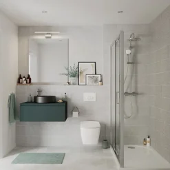Plan De Travail Buanderie|Plan De Travail Salle De Bains|GoodHome Plan de toilette L.80 x l.45 x ép.18 cm vert forêt mat Kentia