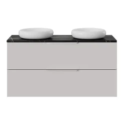 Plan De Travail Buanderie|Plan De Travail Salle De Bains|GoodHome Plan de toilette L.120 x l.45 x ép.2 cm effet marbre noir Cadélia