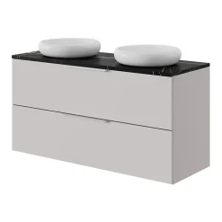 Plan De Travail Buanderie|Plan De Travail Salle De Bains|GoodHome Plan de toilette L.120 x l.45 x ép.2 cm effet marbre noir Cadélia