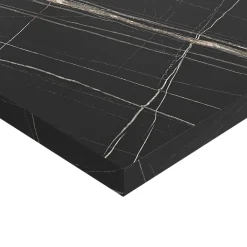 Plan De Travail Buanderie|Plan De Travail Salle De Bains|GoodHome Plan de toilette L.120 x l.45 x ép.2 cm effet marbre noir Cadélia